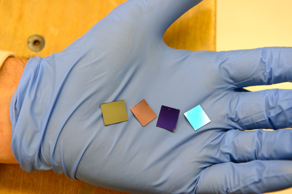 The nanodot solar devices created by Stanford. Courtesy Stanford.