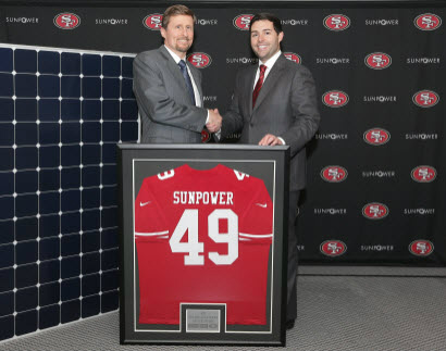 SunPower CEO Tom Werner and 49ers CEO Jed York