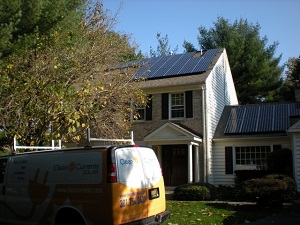 A residential solar array.