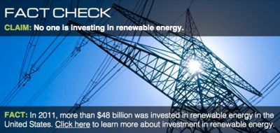 Fact Check on renewable energy investment