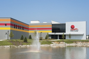 First Solar's manufacturing facility in Ohio. Courtesy First Solar
