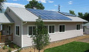 A new home with solar. 