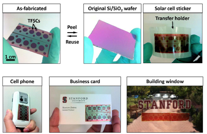 Applications of Stanford's peel-and-stick PV