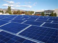 A solar installation at Colorado University's real estate foundation