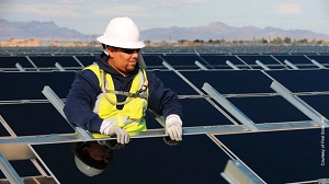 Installing First Solar modules at Topaz