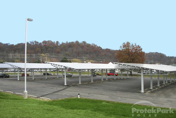 A ProtekPark Solar canopy. Courtesy ProtekPark Solar.