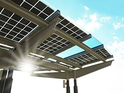 A solar canopy