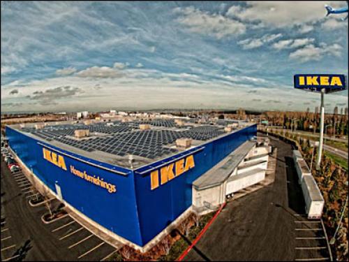 Ikea solar panels on roof