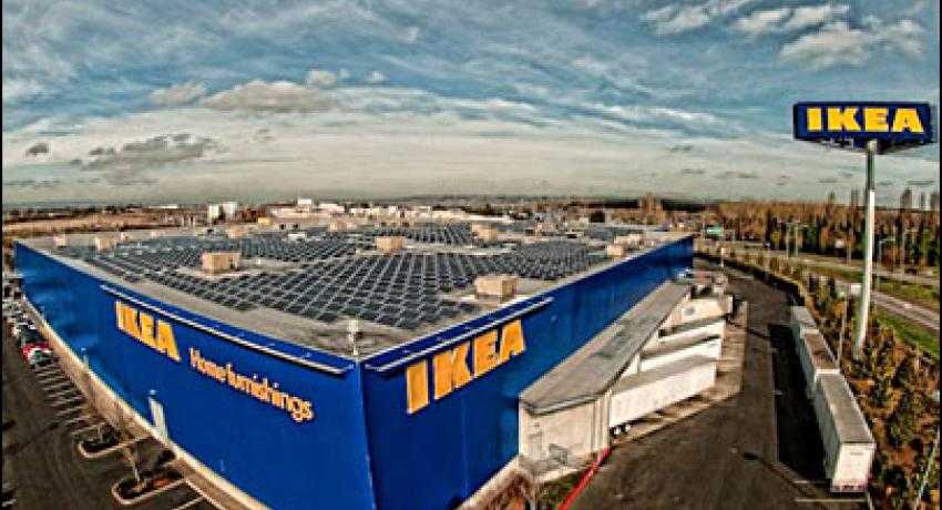 Ikea solar panels on roof