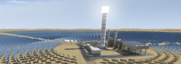 BrightSource's mockup of the Palen Solar Power Project