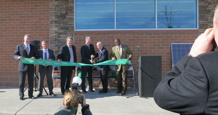Unveiling SolarCity and Walgreen's first PV array together
