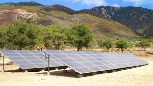 A commercial solar installation