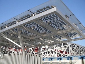 A Canadian Solar array at the Beijing Olympics