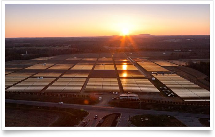 Apple's solar array in North Carolina.