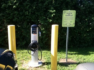 College partners with Green Mountain Power for solar EV charger
