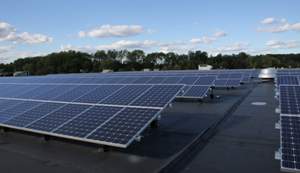A UPS rooftop with solar 