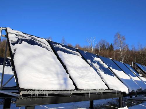 snow covered panels