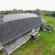 Solar panel array on an old fashioned barn.