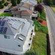 A complex solar panel installation on a home in Camas, WA.